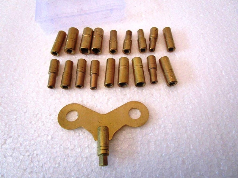 Brass Blessing : Clock Winding Key - 18 Brass (Even and Odd) Antique and Grandfather Key (Even & Odd) (5020) - Image 2